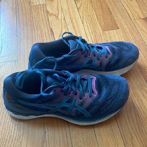 ASICS gel nimbus 23 navy and purple women’s size 8